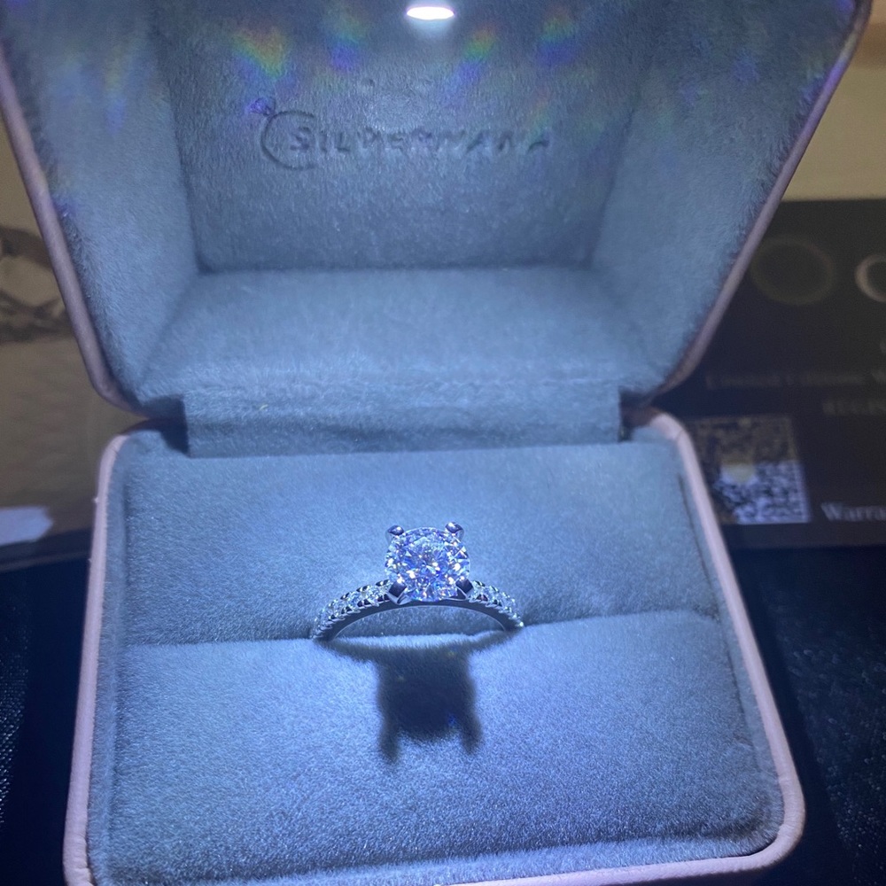 1.5 CT Moissanite 925 Sterling Silver Ring (K)